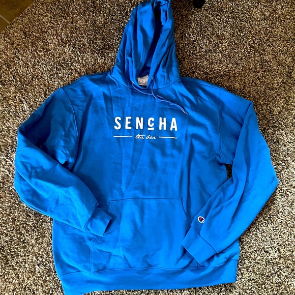 Blue Sencha Champion Hoodie - Picture 1 of 4